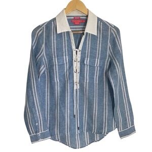 Island Company Striped Linen Long Sleeve Tunic